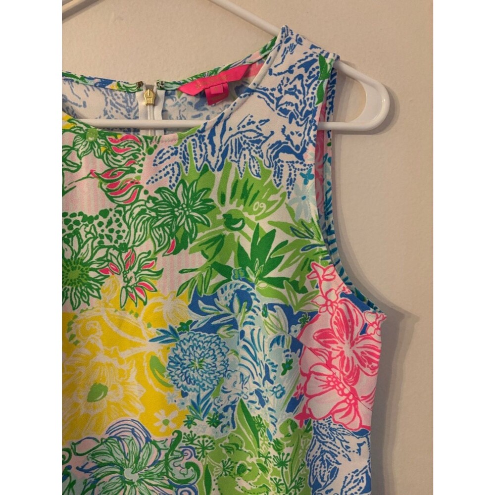 Lilly Pulitzer Donna tunic shirt blouse Bright Floral Sleeveless top women’s SM - Picture 5 of 14